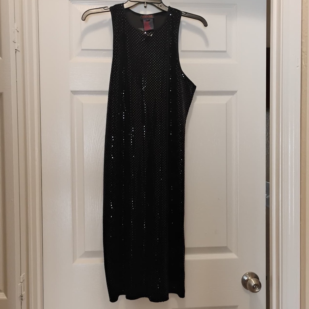 NWT Ralph Ralph Lauren Saturday Night Black Sequin Party Event Dress Size L